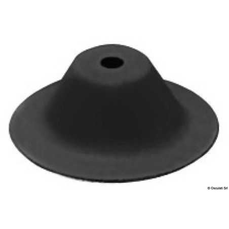 Support de taud 100 mm noir en EPDM à coller pour semi-rigide - Osculati 66.070.45 - EAN13 8033137038686