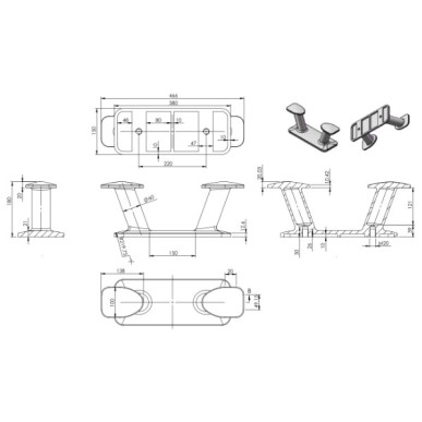 Bitte d'amarrage AISI316 380 mm | EAN 8033137132636 Ref 40.173.45