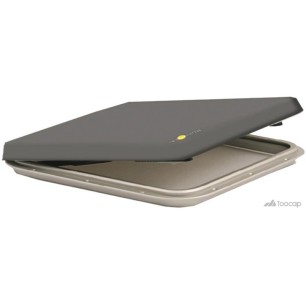 Protection en tissu gris pour panneau de pont Lewmar 20 profil bas 417x272mm. Réf Osculati 19.347.04