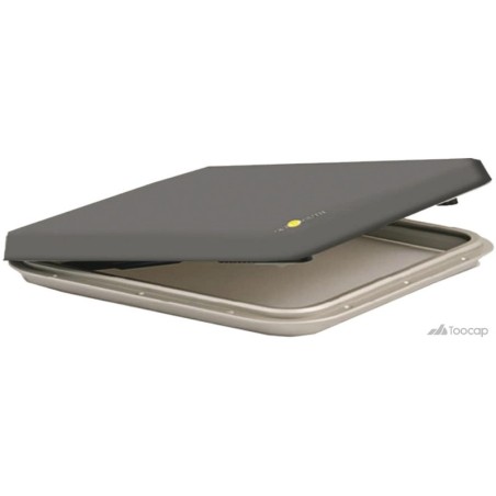 Protection en tissu gris pour panneau de pont Lewmar 20 profil bas 417x272mm. Réf Osculati 19.347.04