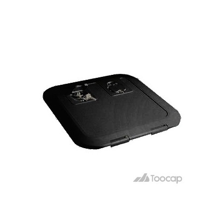 Trappe d'inspection Noire profil bas 520 x 465 mm résistante aux UV - Osculati 20.294.50 - EAN13 8033137109867