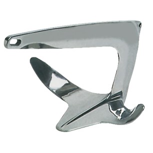 Ancre Trefoil inox poli AISI 316 15 kg / Osculati 01.109.15