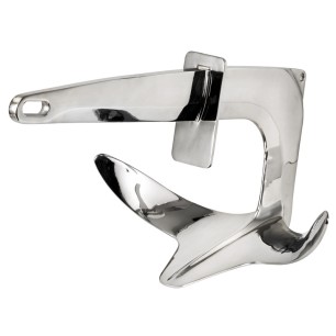 Ancre Trefoil inox + plaque de blocage 10 kg | EAN 8033137201899 Ref 01.117.10