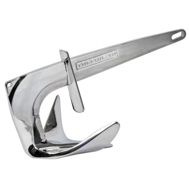 Ancre Trefoil inox + plaque contre l'eau 10 kg | EAN 8033137201905 Ref 01.120.10
