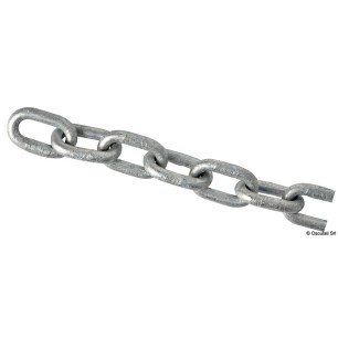 Chaîne galvanisée maille liège 6 mm x 50 m | EAN 8033137066528 Ref 01.372.06-050