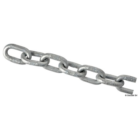 Chaîne galvanisée maille liège 7 mm x 50 m | EAN 8033137066542 Ref 01.372.07-050