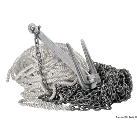 Kit de mouillage ancre Hall 8,8 kg | EAN 8033137067396 Ref 01.710.03