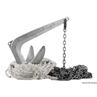 Kit de mouillage ancre Trefoil 10 kg | EAN 8033137067532 Ref 01.800.02