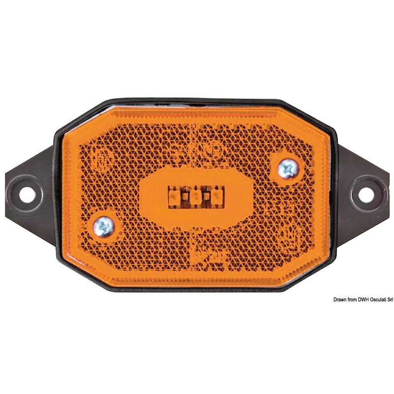 
Feu avant  LED avec étrier lumière orange 

