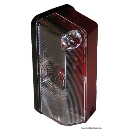 Feu d'encombrement base plate blanc/rouge | EAN 8033137068201 Ref 02.022.01
