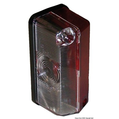 Feu d'encombrement base plate blanc/rouge | EAN 8033137068201 Ref 02.022.01