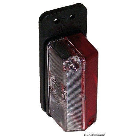 Feu d'encombrement base caoutch. blanc/rouge | EAN 8033137034374 Ref 02.022.02