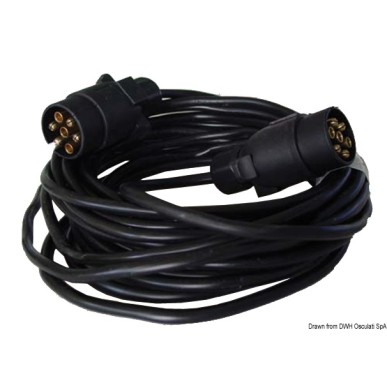 Câble de rallonge remorque 2 fiches/7 pôles 7 m | EAN 8033137068447 Ref 02.024.06