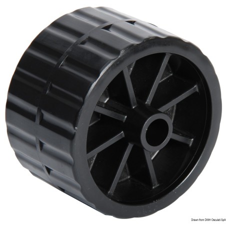 Roue latérale noir 75 mm Ø trou 17 mm | EAN 8033137068539 Ref 02.029.05