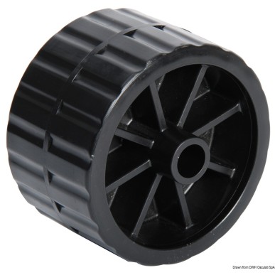 Roue latérale noir 75 mm Ø trou 17 mm | EAN 8033137068539 Ref 02.029.05