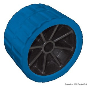 Roue latérale bleu 75 mm Ø trou 15 mm | EAN 8033137068546 Ref 02.029.06