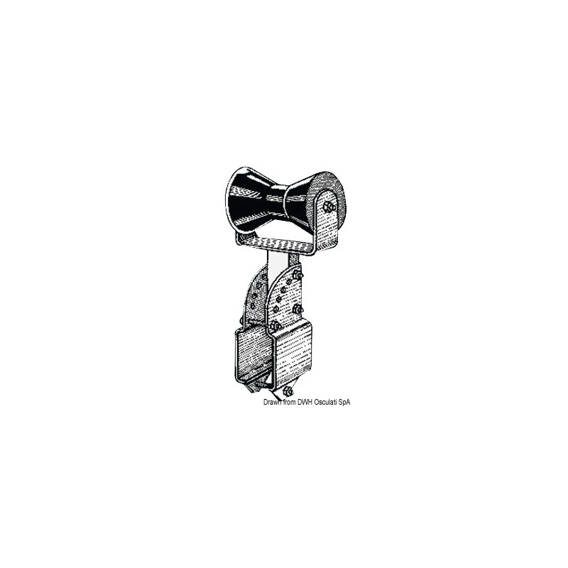 
Central soutien-quille tube carré 80 x 80 mm 

