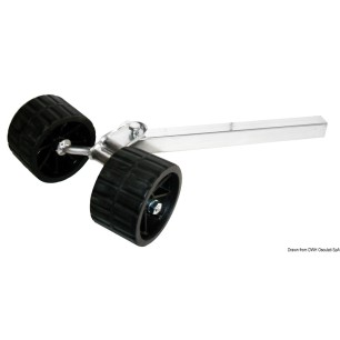 Rouleau pivotant 2 rouleaux rehaussé 40 mm | EAN 8033137069215 Ref 02.031.37