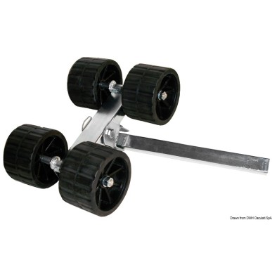 Rouleau pivotant 4 rouleaux droit 40 mm | EAN 8033137069222 Ref 02.031.40