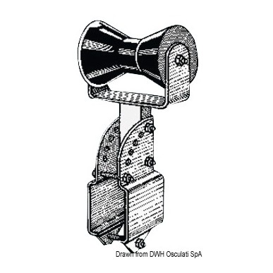 Rouleau central soutien-quille 100 mm | EAN 8033137069581 Ref 02.040.56