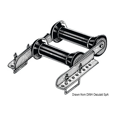 Rouleau double pivotant arrière 60 mm | EAN 8033137069598 Ref 02.040.69