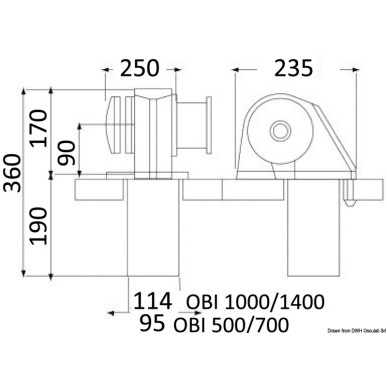 ITALWINCH Guideau Obi 500/700 (barbotin seul)+ Obi 1000/1500 (barbotin + poupée)| EAN 8033137071225 Ref 02.408.09