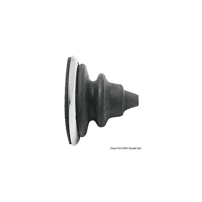 
Bague passe-câbles inox avec sufflet Dutral noire 

