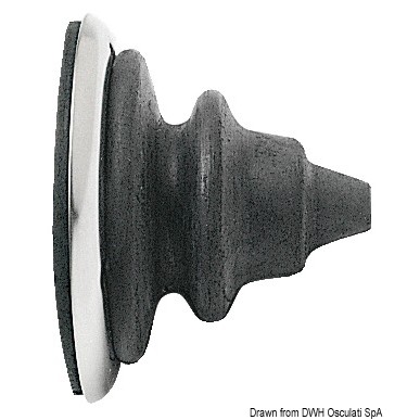 Bague passe-câbles inox + sufflet Dutral noire | EAN 8033137072819 Ref 03.410.00