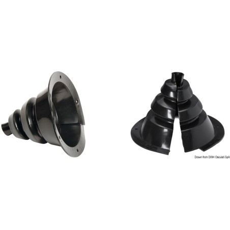 Soufflet passe-câbles ouvrable Ø externe 107 mm | EAN 8033137072864 Ref 03.415.01