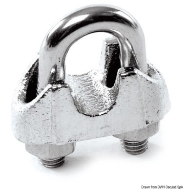 Serre-câble cavalier AISI 316 2/3 mm | EAN 8033137033926 Ref 04.180.01