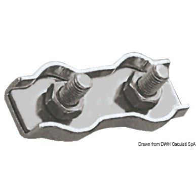 Serre-câble inox double 5 mm | EAN 8033137073069 Ref 04.512.05