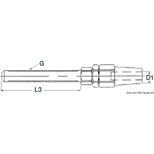 Terminal inox ridoirs Ø 6 mm | EAN 8033137073342 Ref 05.004.12
