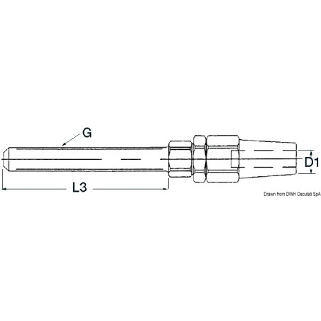 Terminal inox ridoirs Ø 6 mm | EAN 8033137073342 Ref 05.004.12