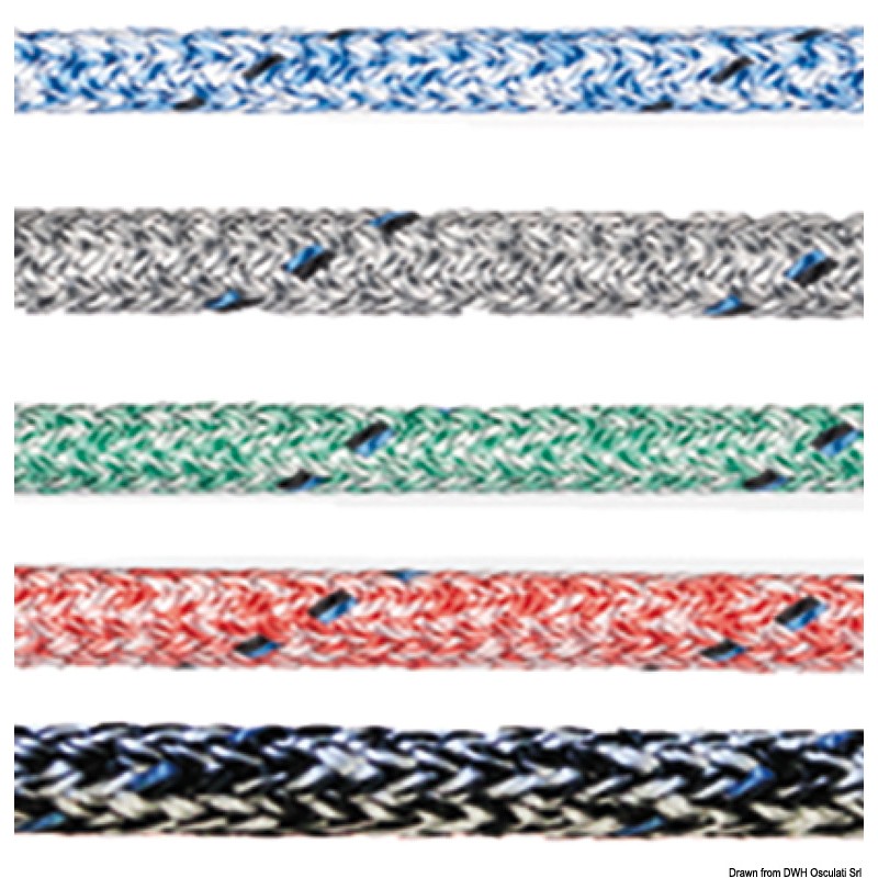 
Bout Marlow Doiblebraid effet marbre rouge 12 mm 
