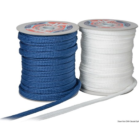 Tresse plate blanche pare-battage 10 mm x 50 m | EAN 8033137077302 Ref 06.444.10