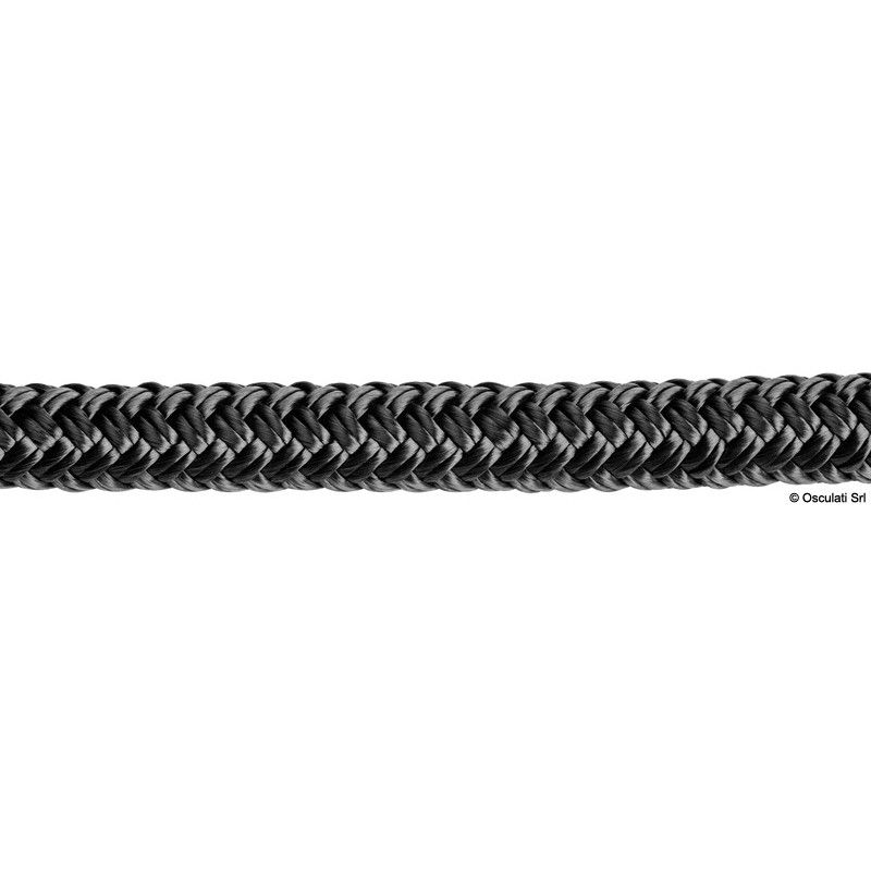 
Double tresse noire 8 mm 
