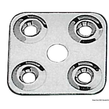 Platine fixer sangles 40 x 40 mm | EAN 8033137078682 Ref 06.709.01