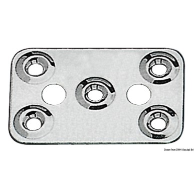Platine fixer sangles 62 x 40 mm | EAN 8033137078699 Ref 06.709.02