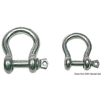 Manille lyre galvanisée| EAN 8033137080425 Ref 08.329.16