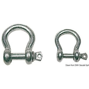 Manille lyre galvanisée| EAN 8033137080449 Ref 08.329.25