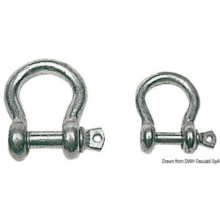 Manille lyre galvanisée| EAN 8033137080449 Ref 08.329.25