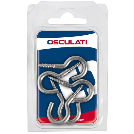 Crochets inox courbés vis| EAN 8033137020636 Ref 09.034.01
