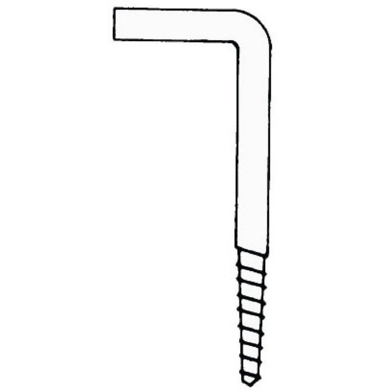 
Crochet droit en inox  vis 40 x 3,5 mm Blister 7 pièces
