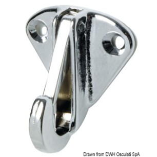 Lot de 10 Platines en AISI 316 avec crochet ouverture 5 mm Référence Osculati 09.172.01 EAN-13 8033137080852