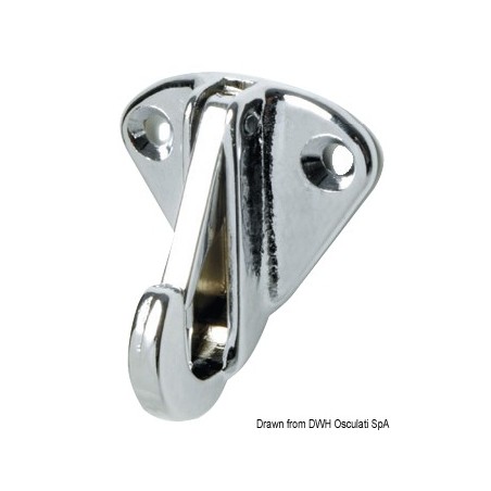 Lot de 10 Platines en AISI 316 avec crochet ouverture 5 mm Référence Osculati 09.172.01 EAN-13 8033137080852