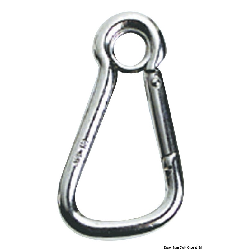 
Mousqueton AISI 316 avec œil grand passage 10 mm 

