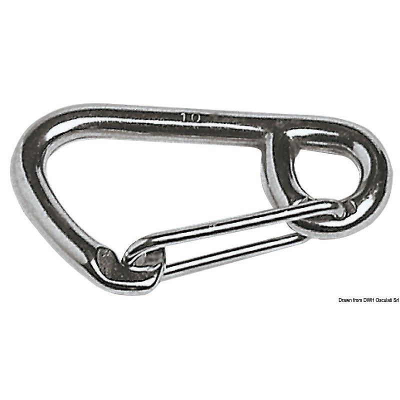 
Mousqueton AISI 316 grand passage 100 mm 
