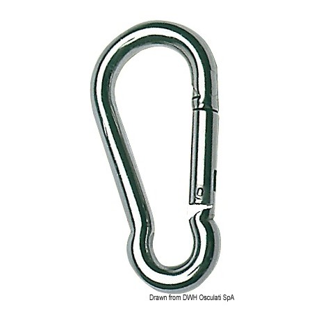 Mousquetons inox AISI 316 polis miroir| EAN 8033137081170 Ref 09.187.10