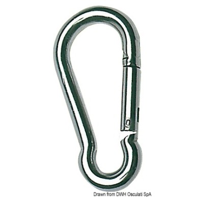 Mousquetons inox AISI 316 polis miroir| EAN 8033137081170 Ref 09.187.10