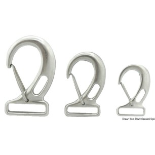Mousquetons inox œillet rectangulaire sangle| EAN 8033137081408 Ref 09.249.01